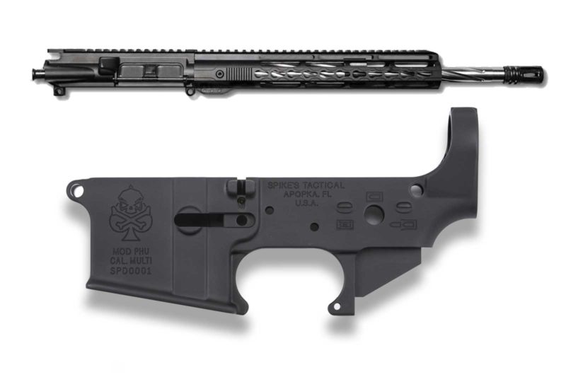 ar15 upper assembly with spikes tactical lower 16 223 wylde spiral flute pipe hitters union spade 160360