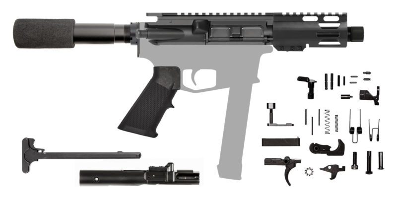 AR-9 5.5" 9mm AR Rifle Kit with 4" M-LOK Hanguard Rail