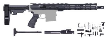 AR-10 Pistol Kit – 12.5″ / .308 / 1:10 / Stainless Steel / 12″ M-LOK Handguard / SBA3 Brace / Ergo Grip / Bolt Carrier Group / Charging Handle / Lower Parts Kit / 205700